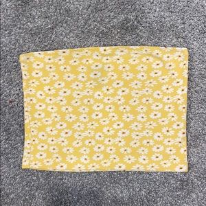 Yellow Floral Tube Top
